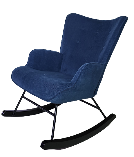 Alysah Rocking Chair Navy Blue - Click Furniture