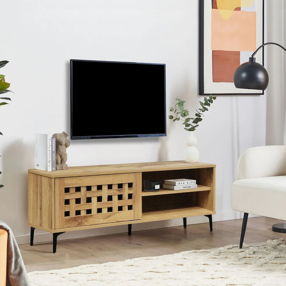 Allen TV Stand Oak 120cm - Click Furniture