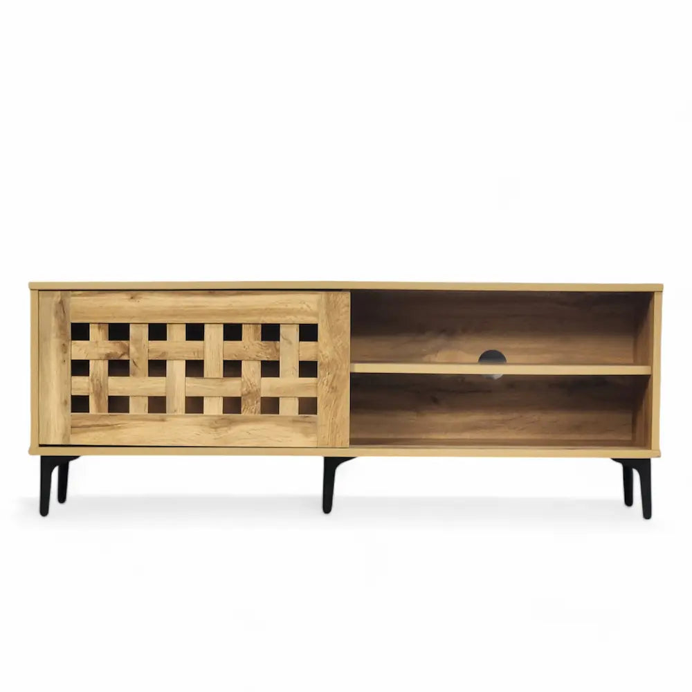 Allen TV Stand Oak 120cm - Click Furniture