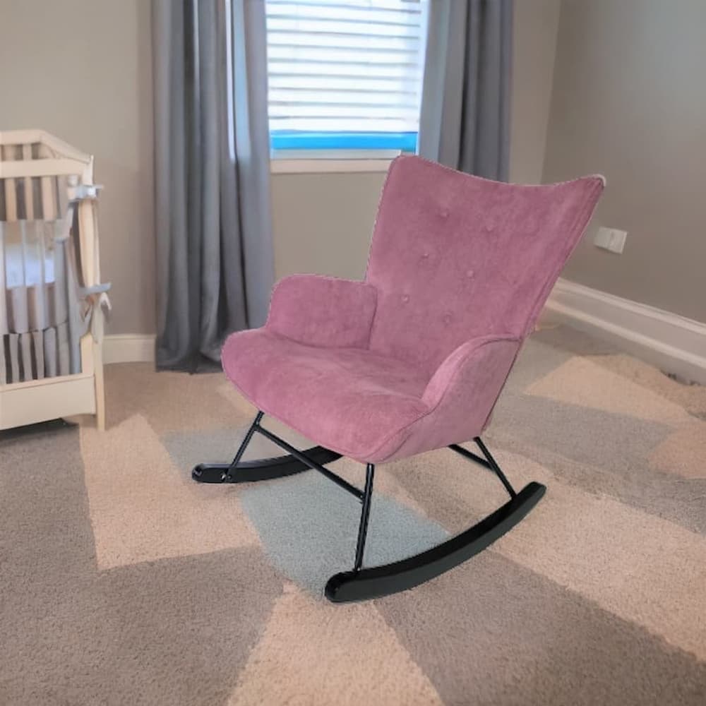 Alysah Rocking Chair Pink - Click Furniture