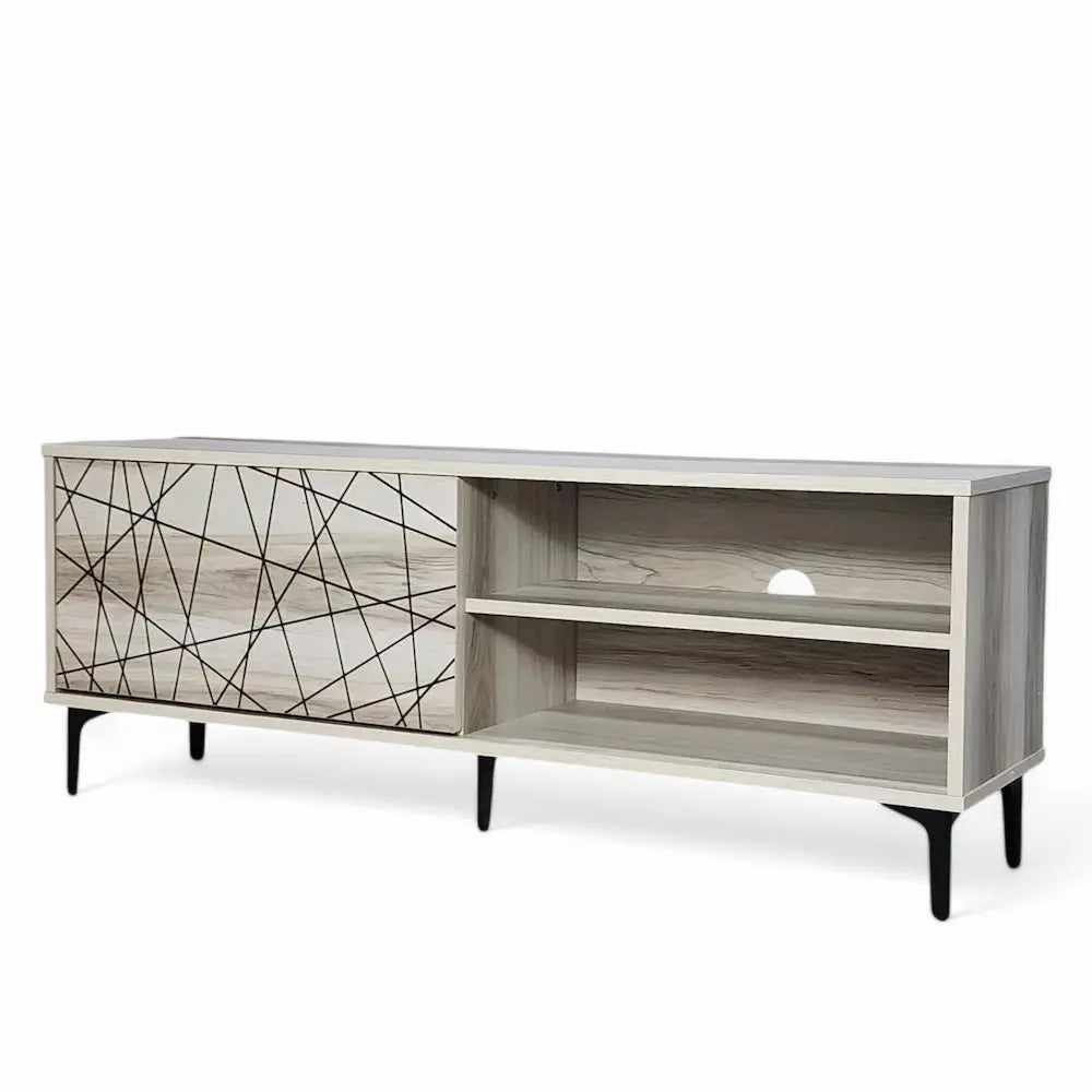 Bolton TV Stand Light Oak 120cm - Click Furniture