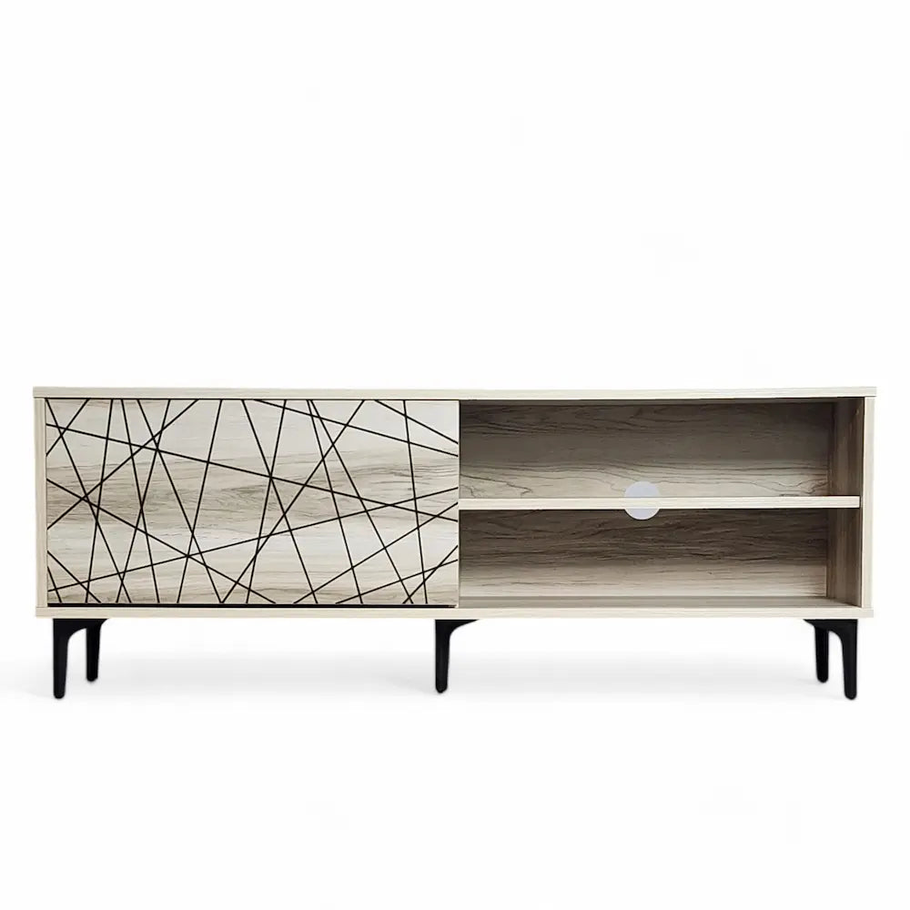 Bolton TV Stand Light Oak 120cm - Click Furniture