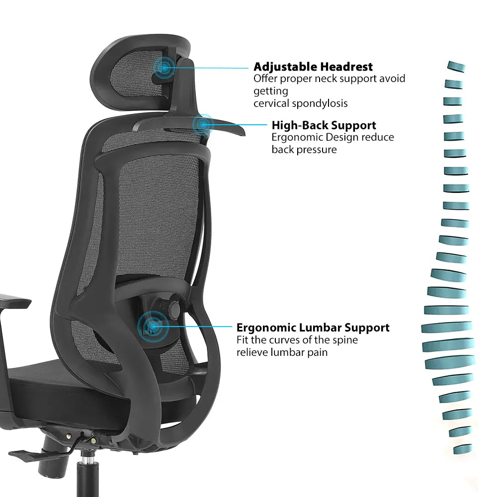 Bonnie High Back Ergonomic Office Chair - Click Furniture