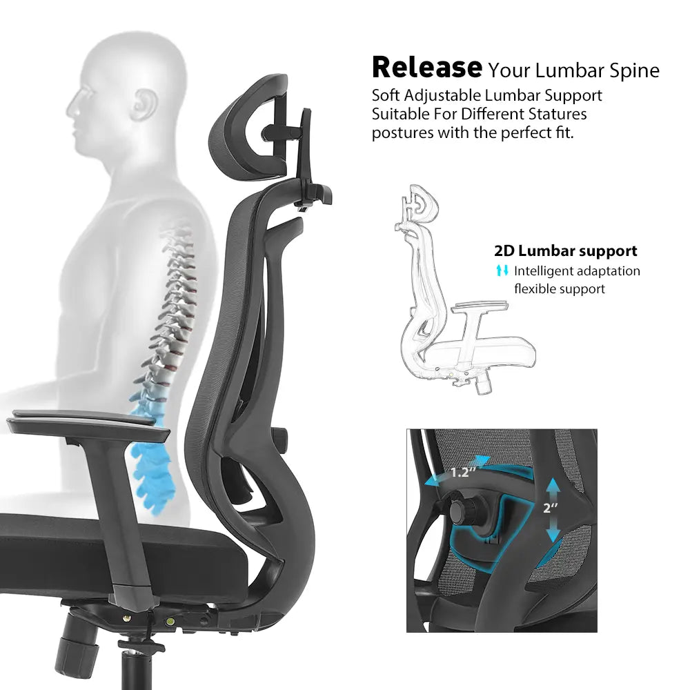 Bonnie High Back Ergonomic Office Chair - Click Furniture