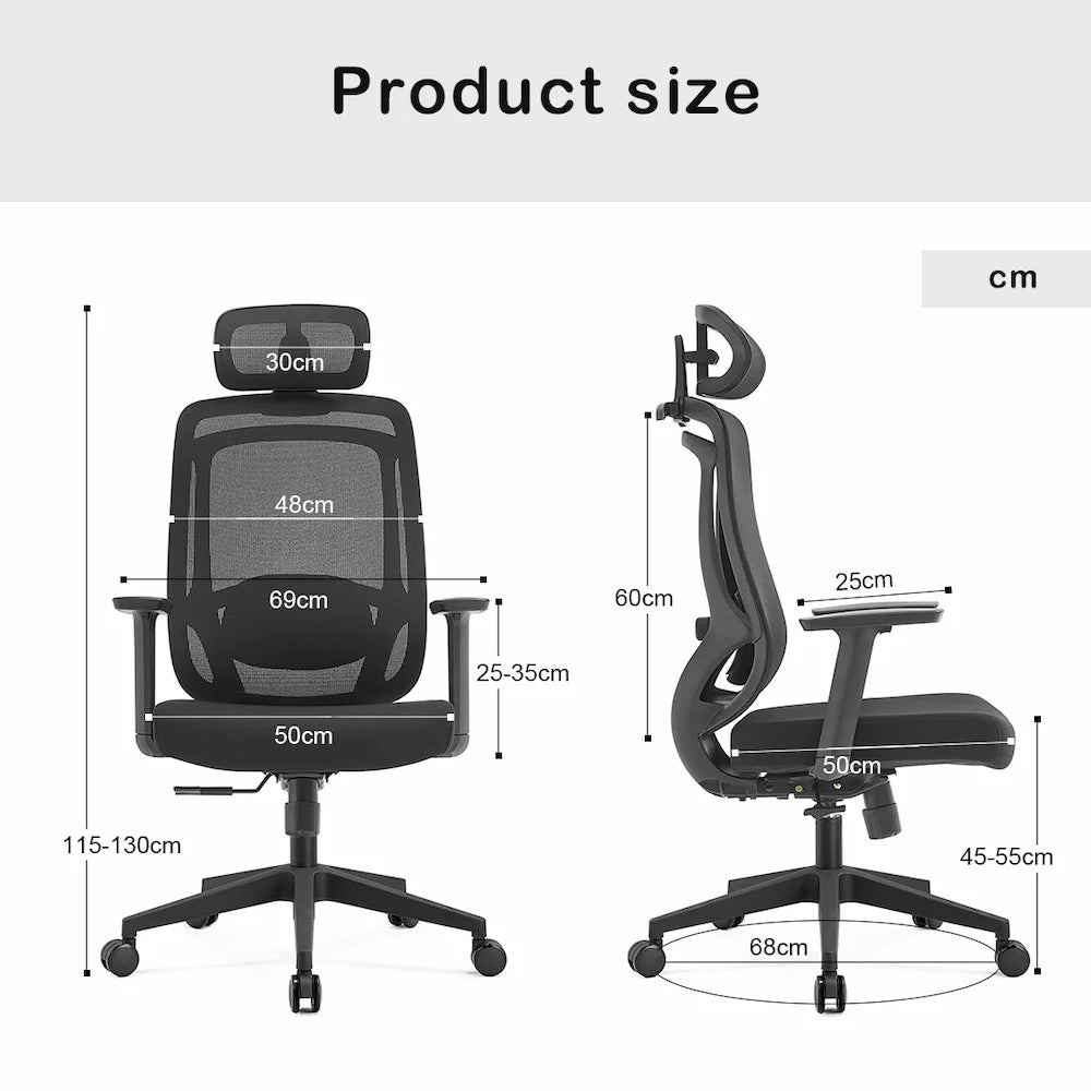 Bonnie High Back Ergonomic Office Chair - Click Furniture