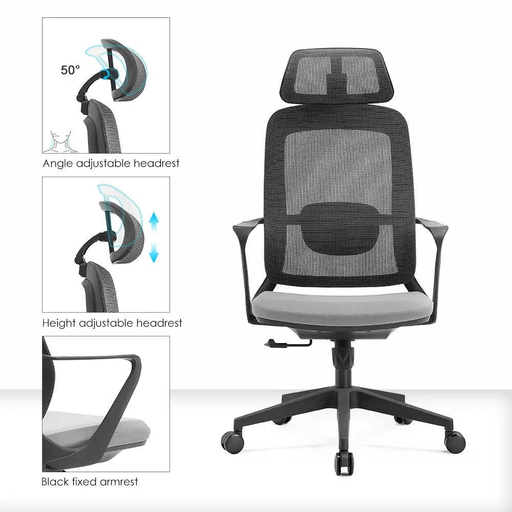 Cassie High Back Ergonomic Office Chair - Click Furniture