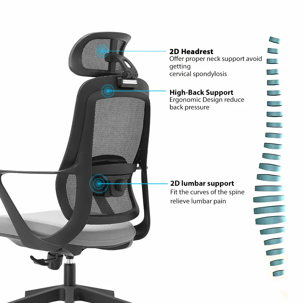 Cassie High Back Ergonomic Office Chair - Click Furniture