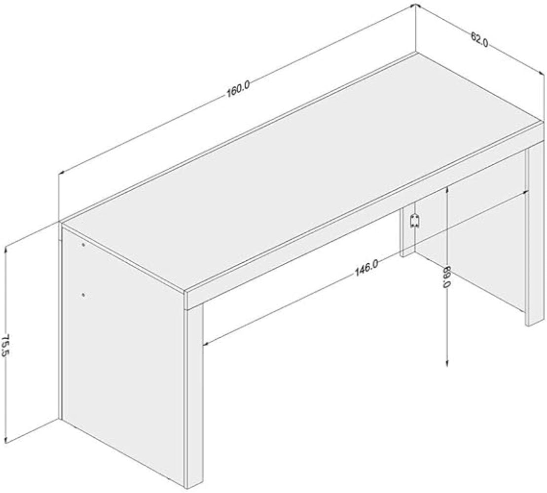 Clean White Office Desk - Click Furniture