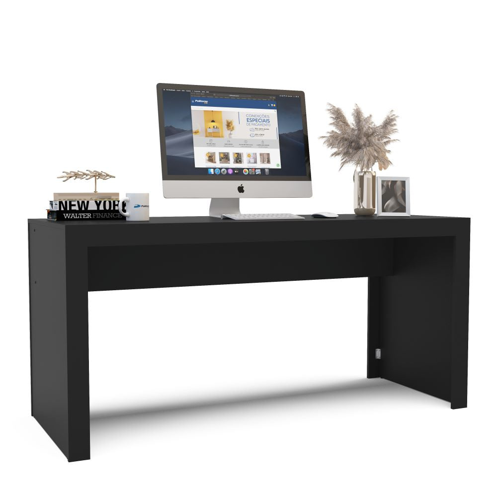 Clean Black Office Desk