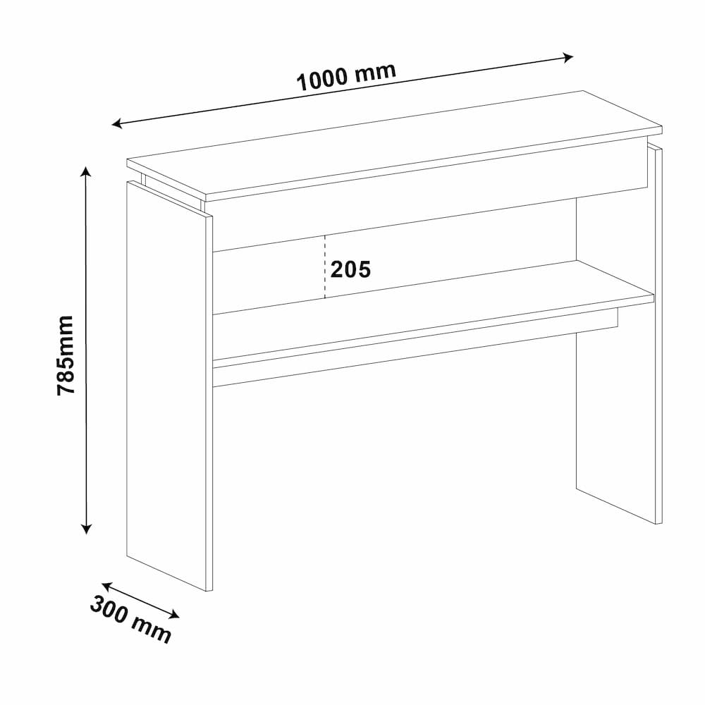 Creta Console Table Black - Click Furniture
