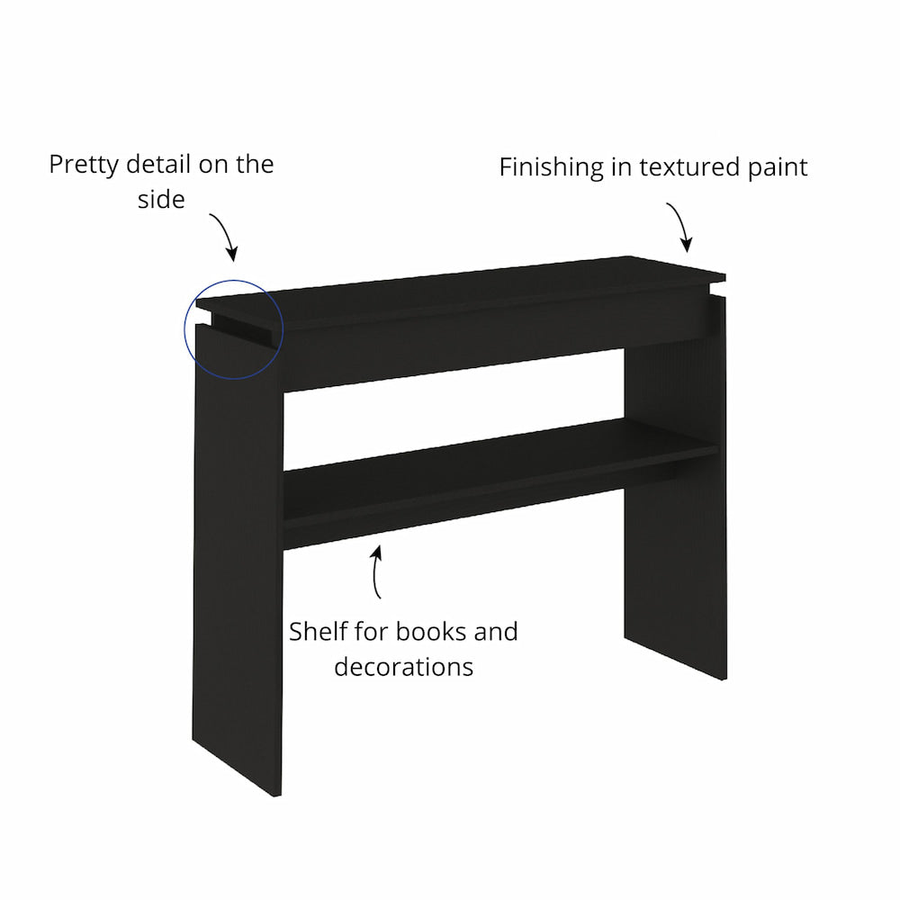 Creta Console Table Black - Click Furniture