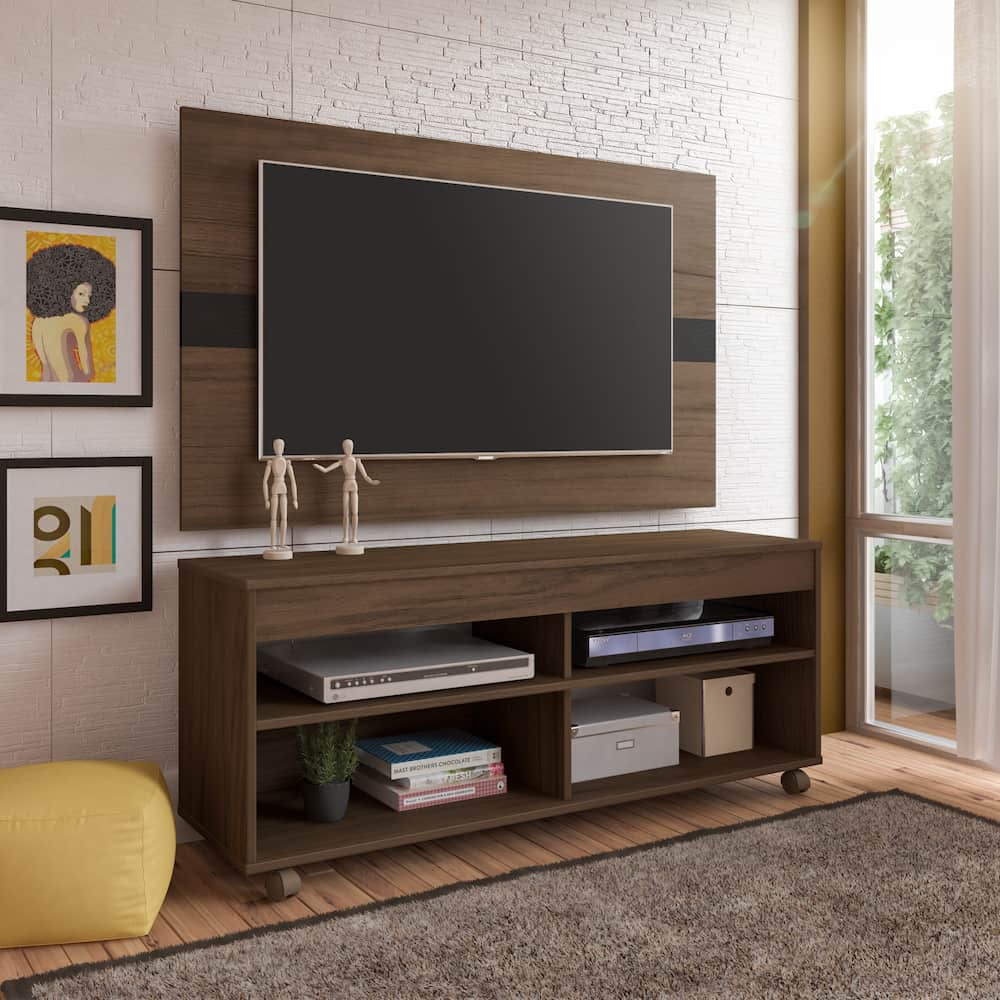 Cross TV Stand With Panel - Click Furniture