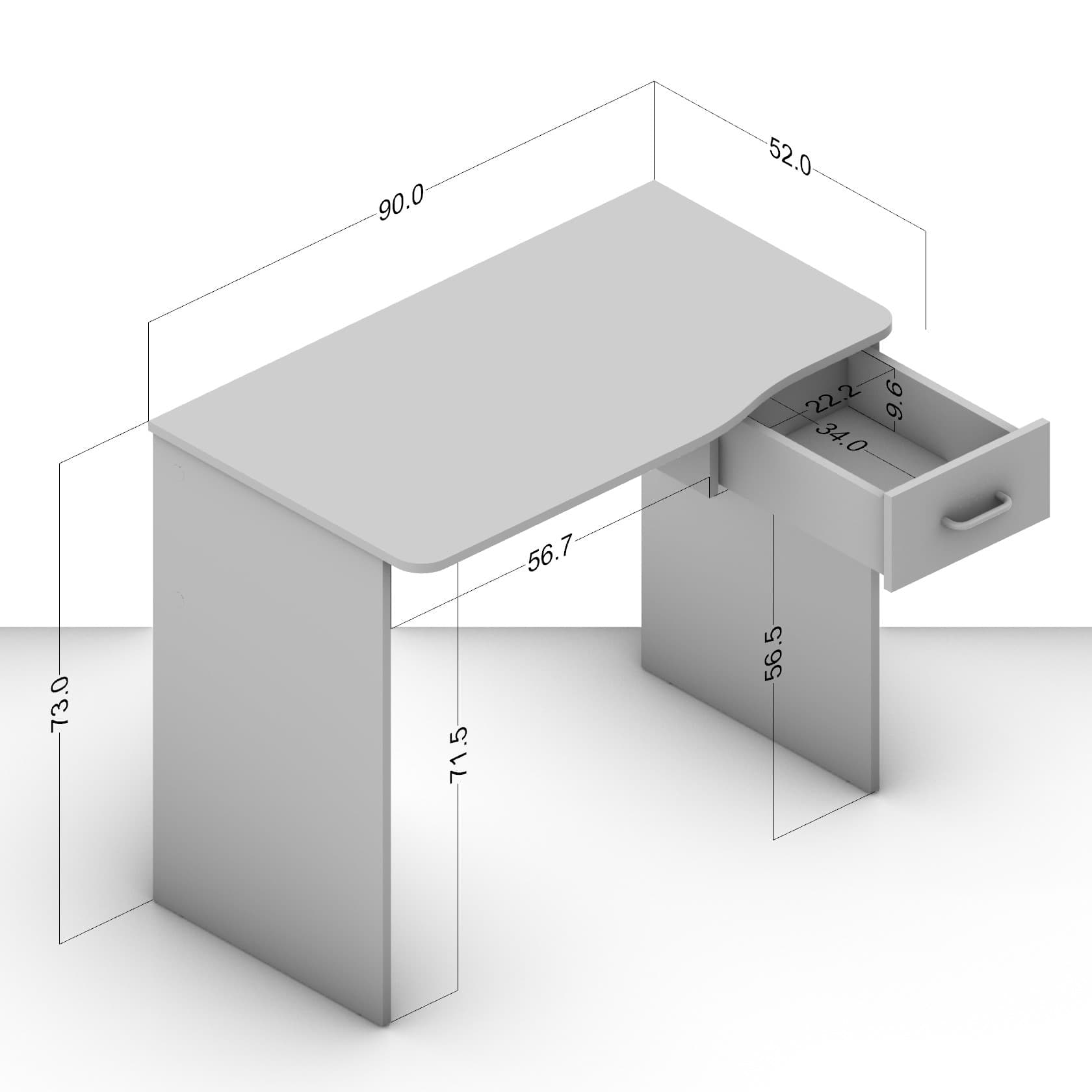 Diego Black Office Table - Click Furniture