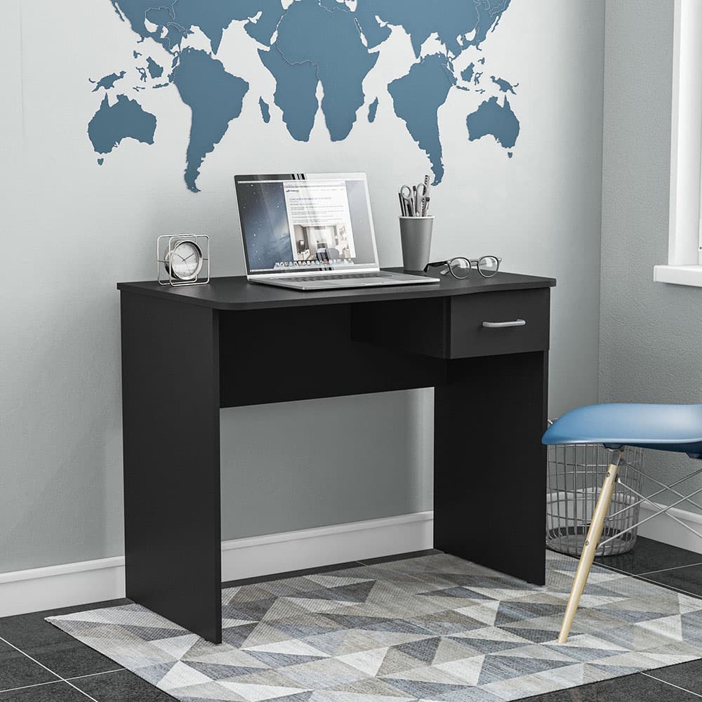 Diego Black Office Table - Click Furniture