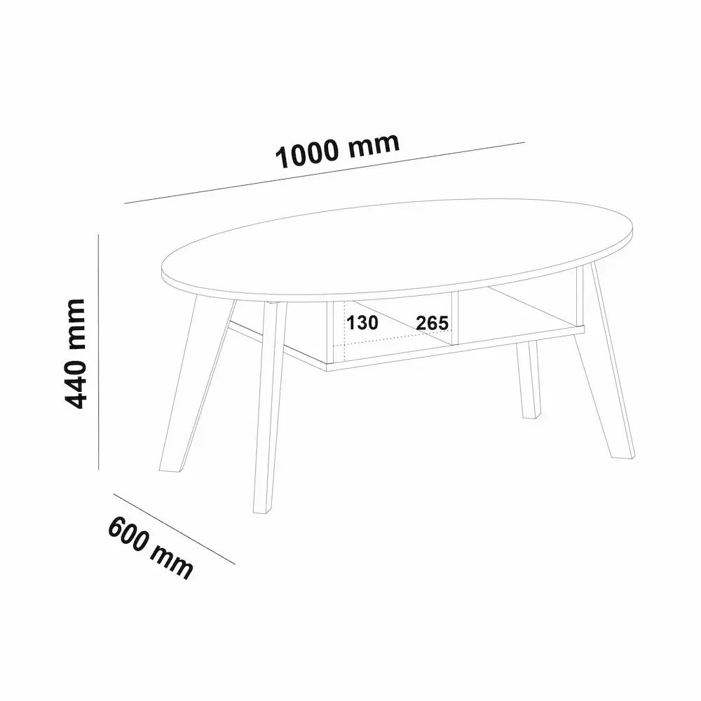 Diva Coffee Table Pine Black