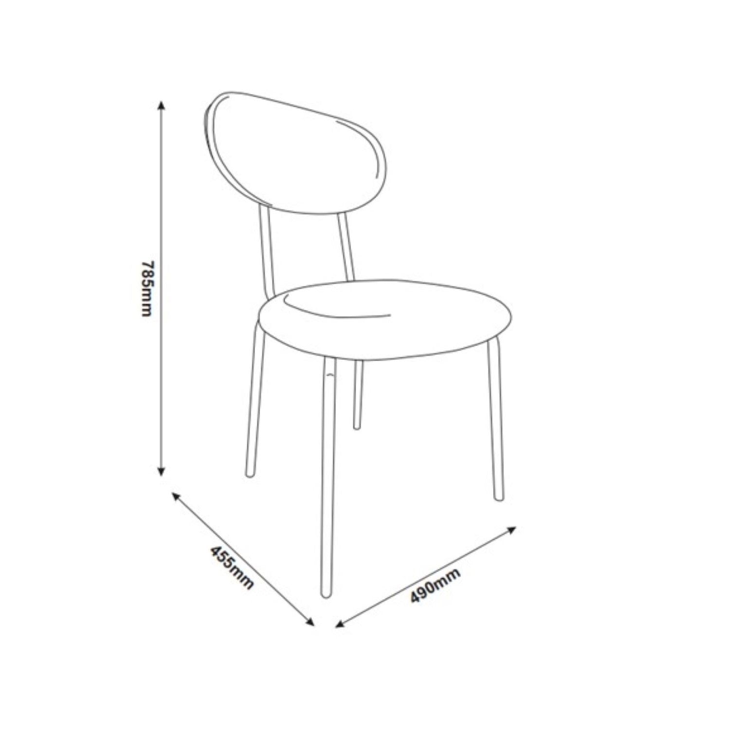 Emma Chair Grey (Set of 2) - Click Furniture