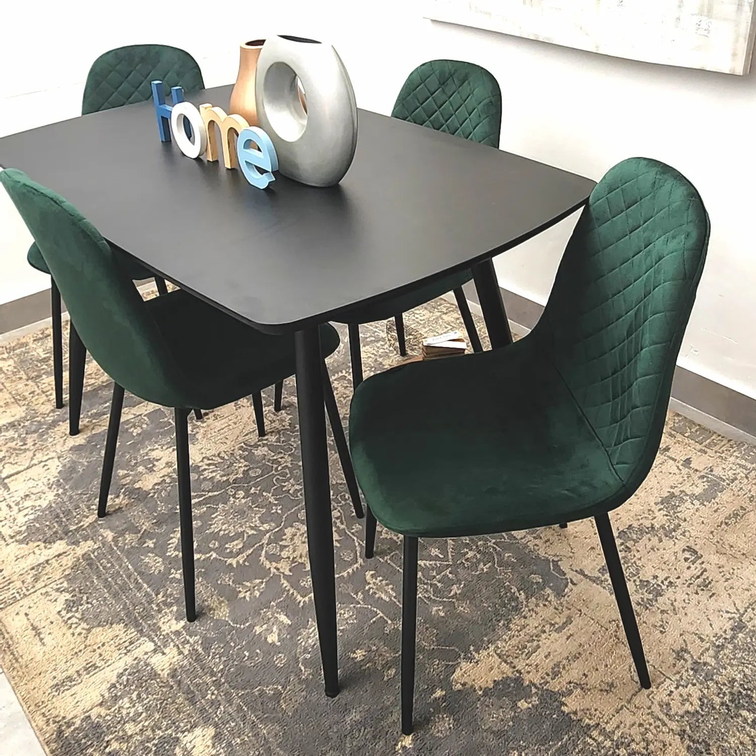 Erika 5pc Dining Set Green - Click Furniture