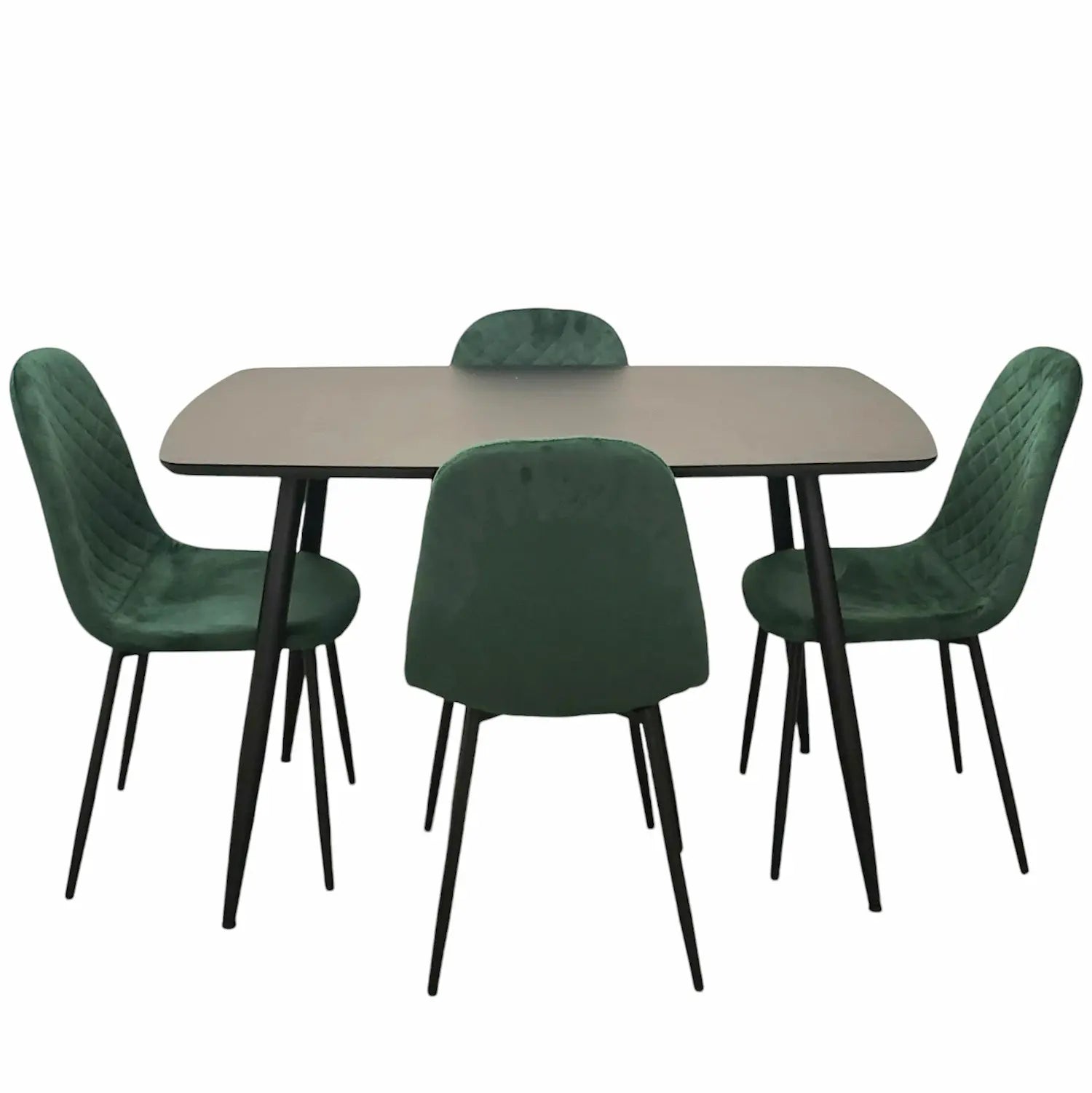 Erika 5pc Dining Set Green - Click Furniture