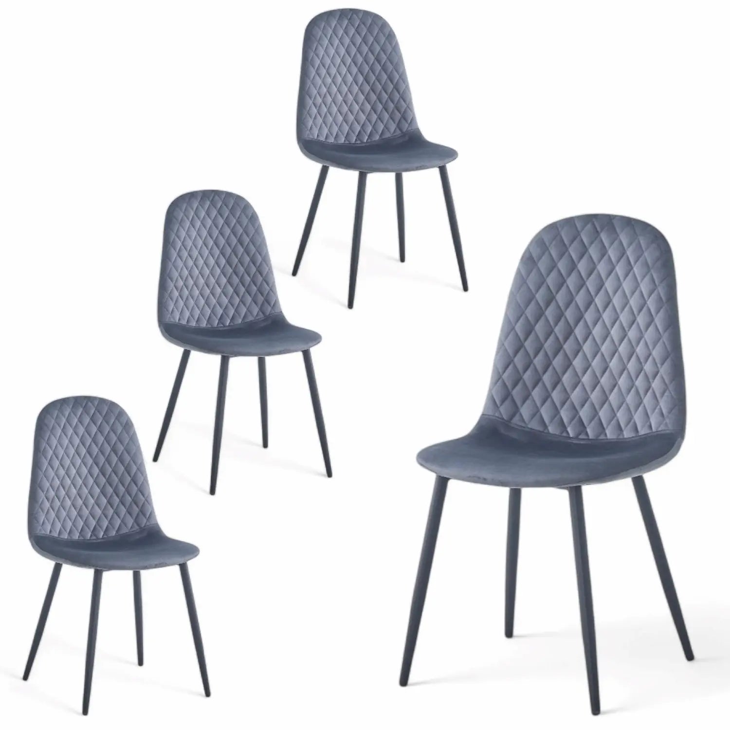 Erika Dining Chair Grey - SET of 4 - Click Furniture