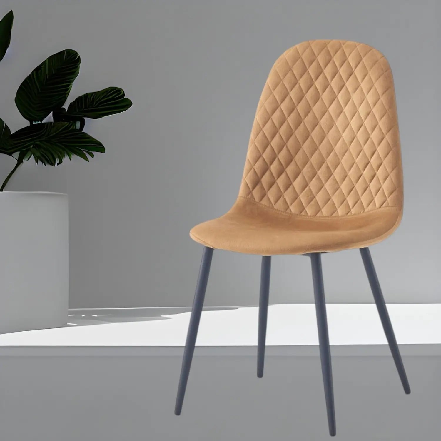 Erika Dining Chair Golden Brown-SET of 4 - Click Furniture