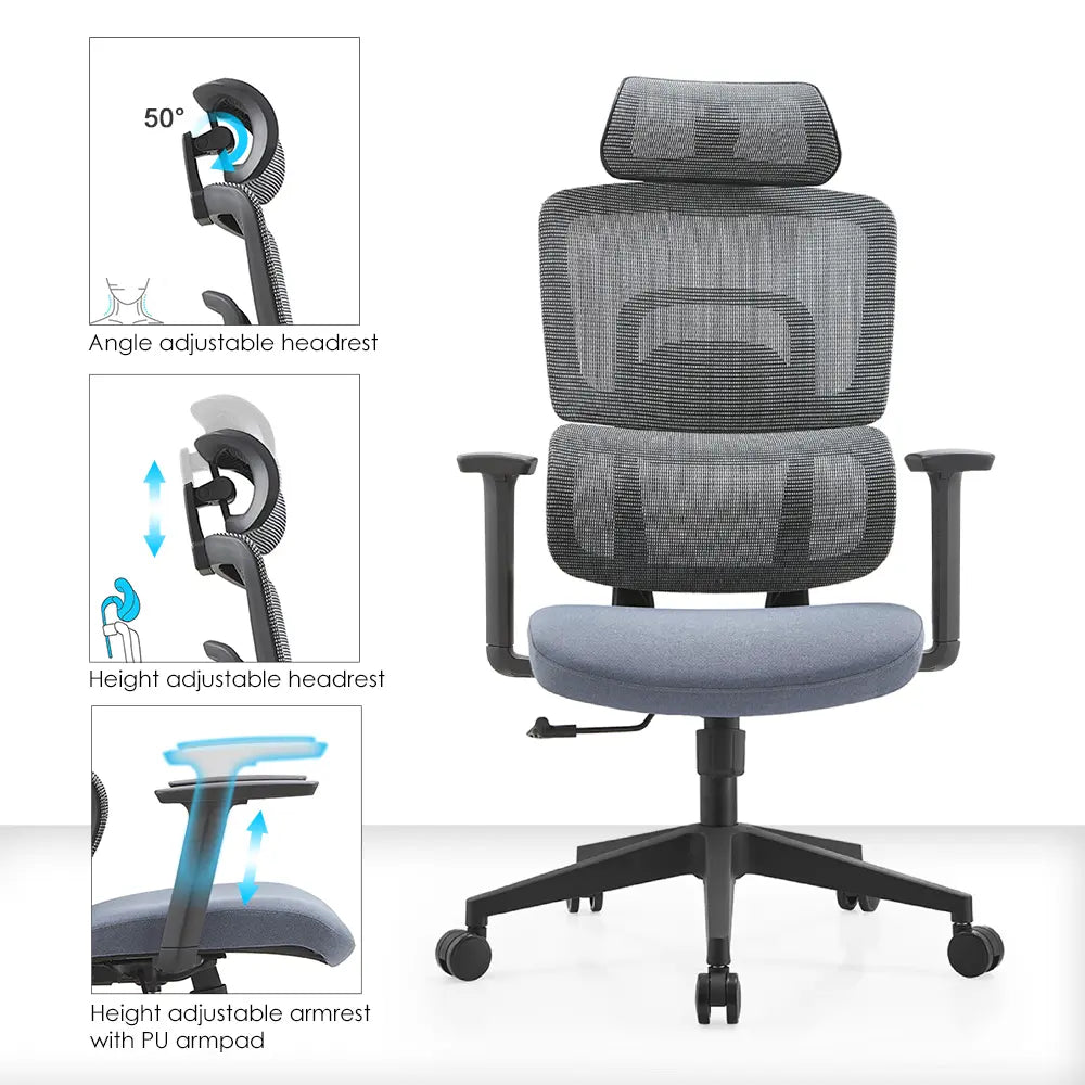 Gary High Back Ergonomic Office Chair - Click Furniture