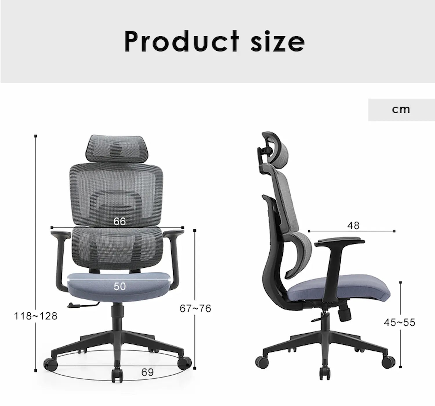 Gary High Back Ergonomic Office Chair - Click Furniture