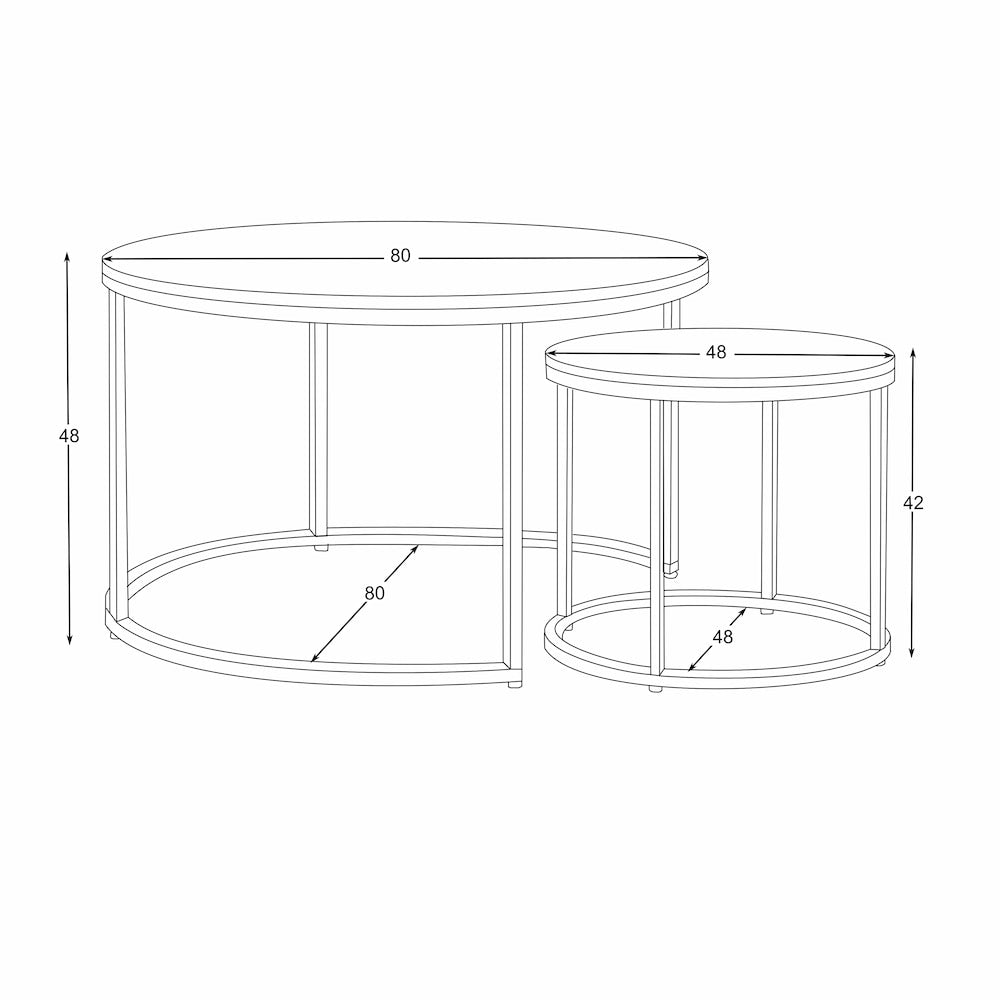 Geena Coffee Table White - Click Furniture
