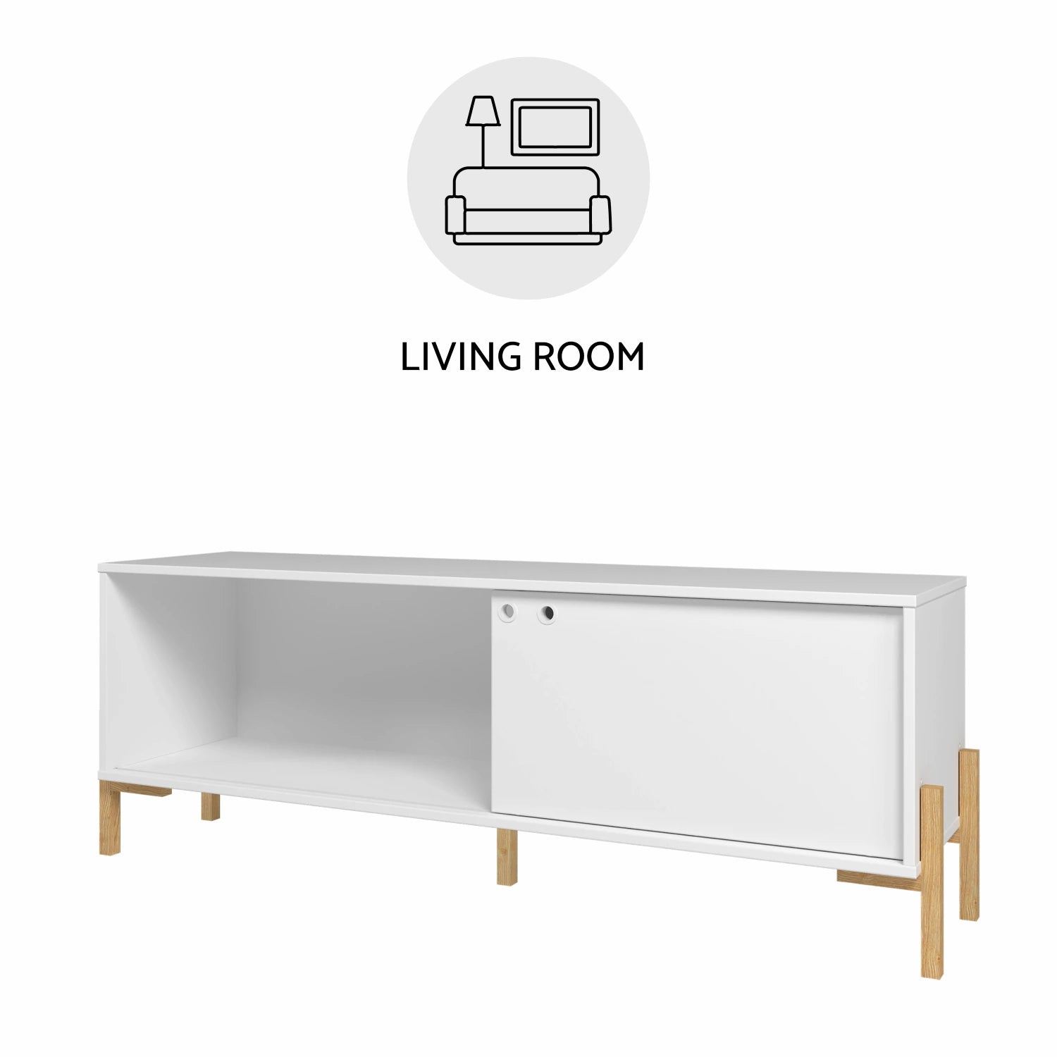 Hartin TV Stand White