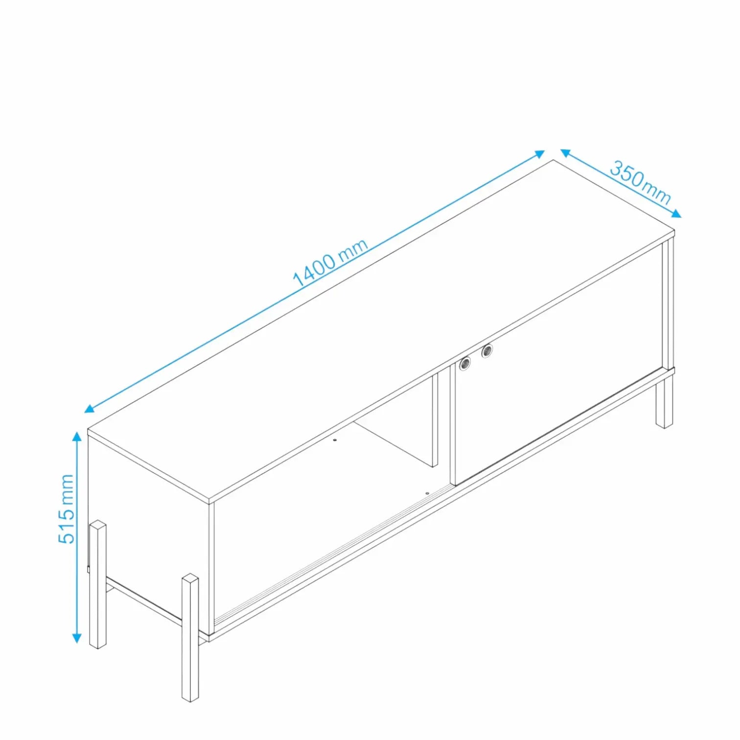 Hartin TV Stand White