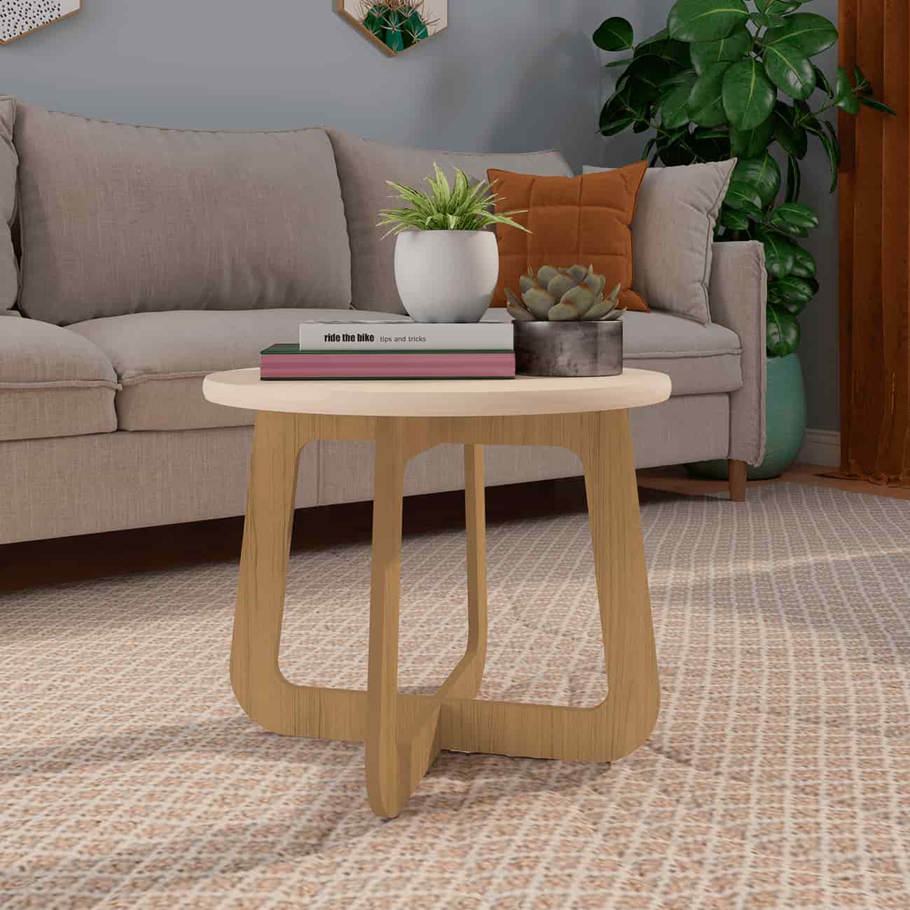 Jasmin Coffee Table Oak Off White - Click Furniture