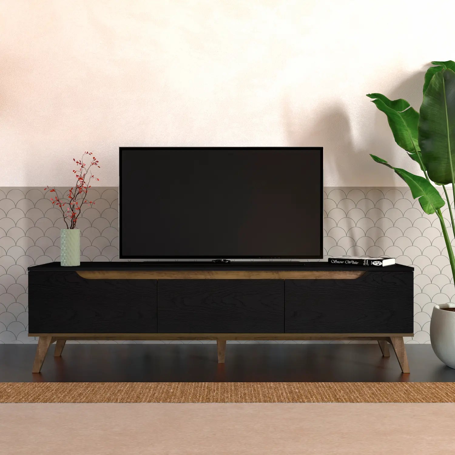 Liverpool Black TV Stand