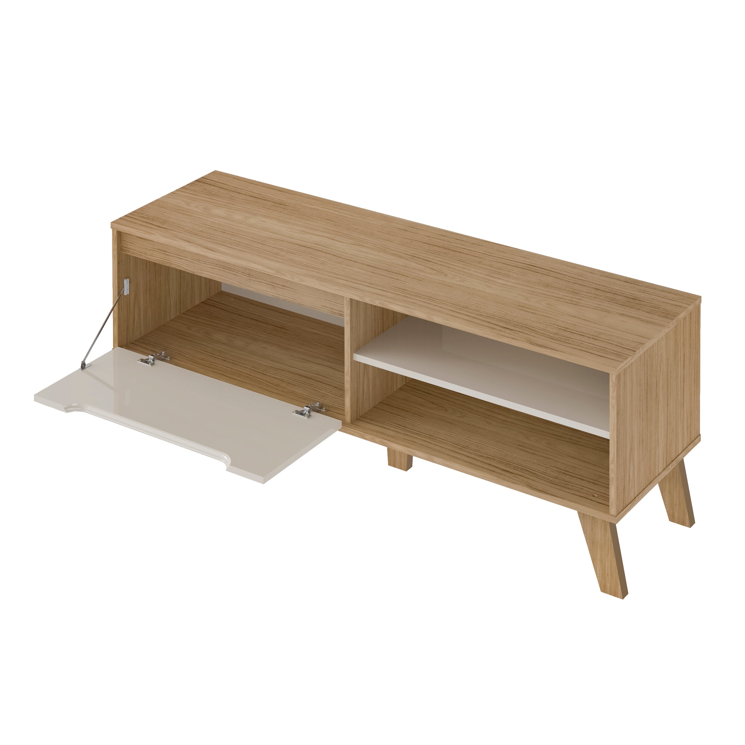 Lotus TV Stand Oak Off White - Click Furniture