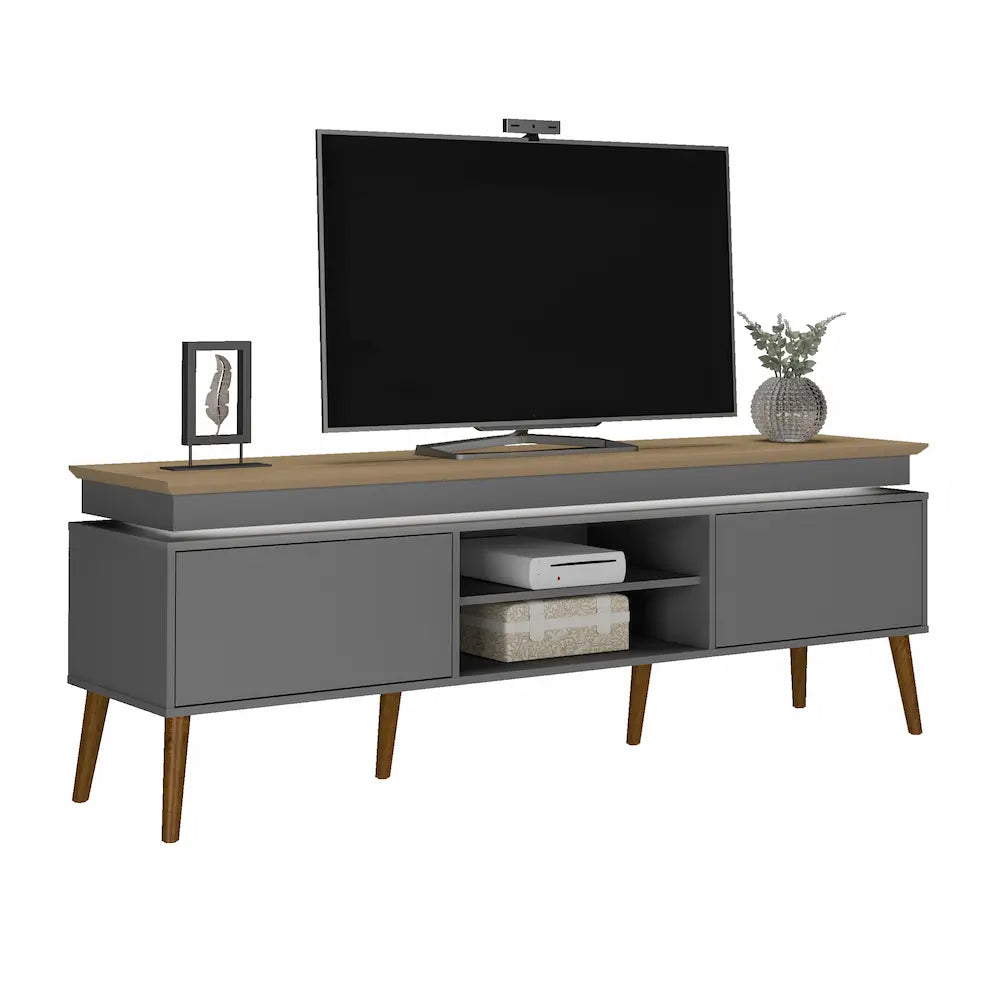 Lumina TV Stand Oak Graphite - Click Furniture