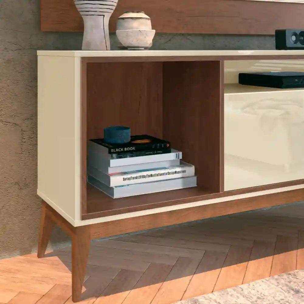 Merlot Off White-Naturale TV Stand