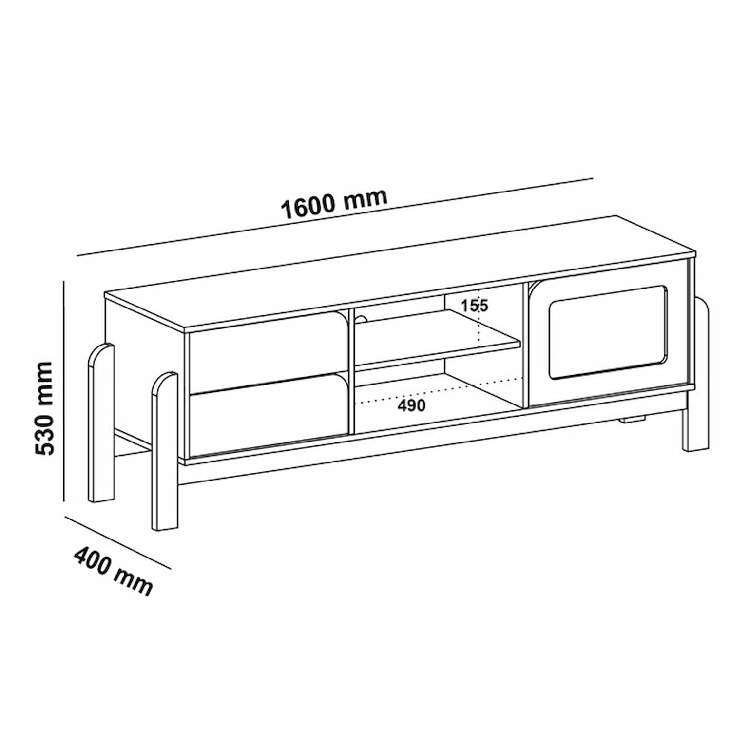 Nature TV Stand Terracota - Click Furniture