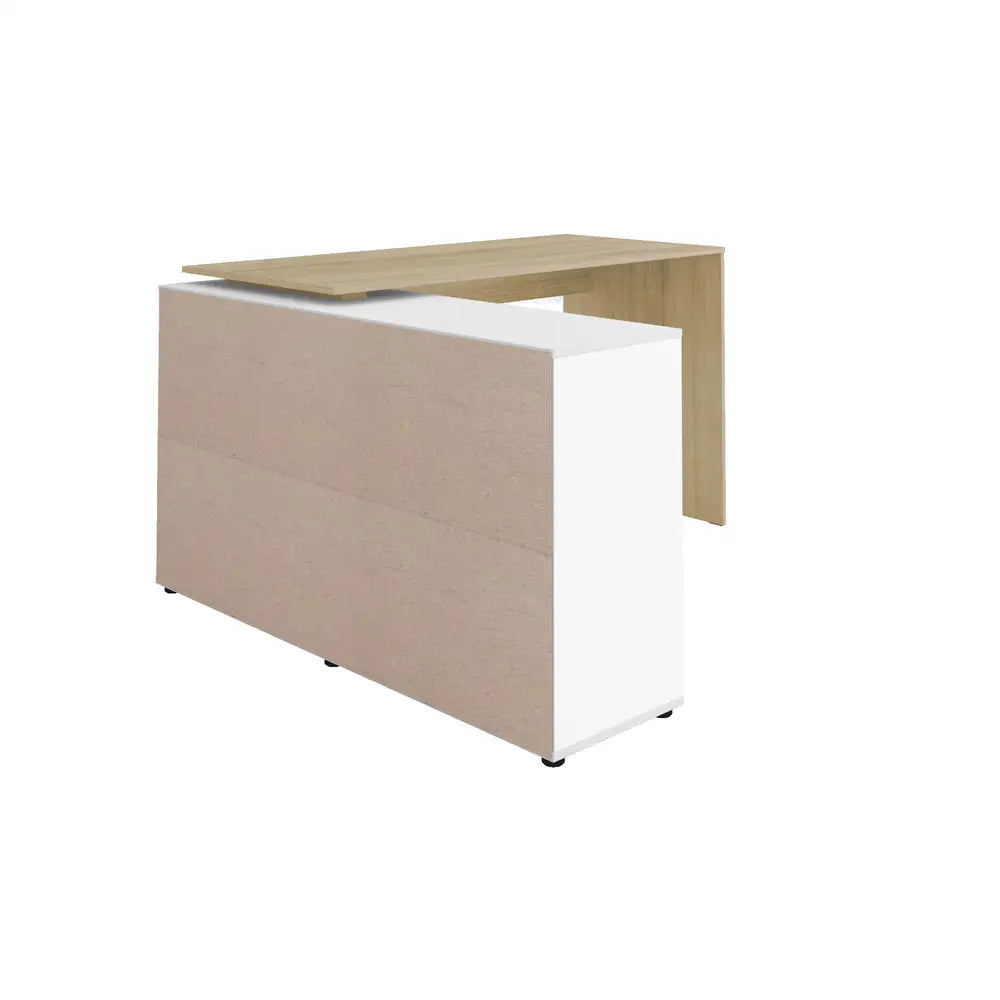 Nero Light Oak-White Office Desk