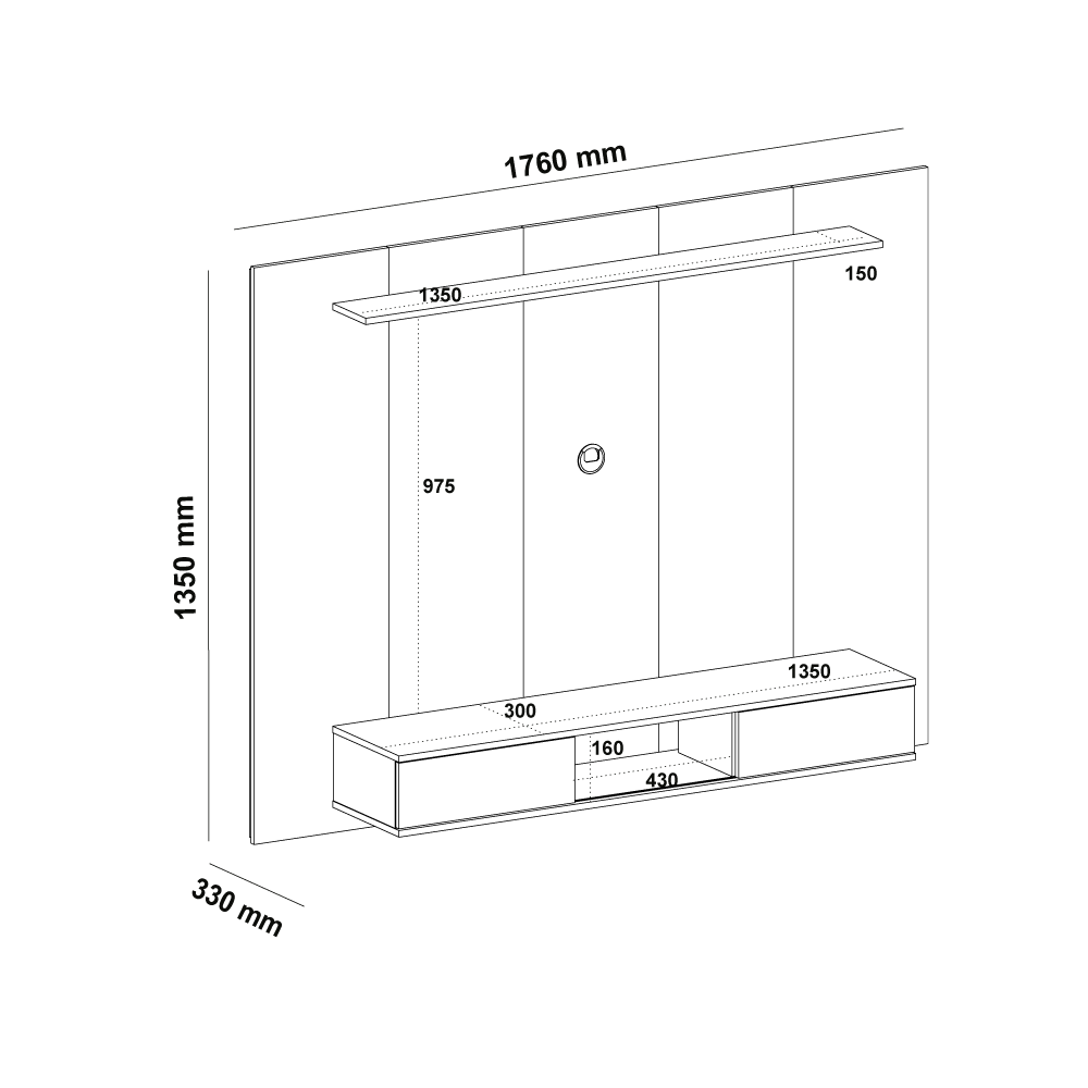 Nevada TV Panel - Click Furniture