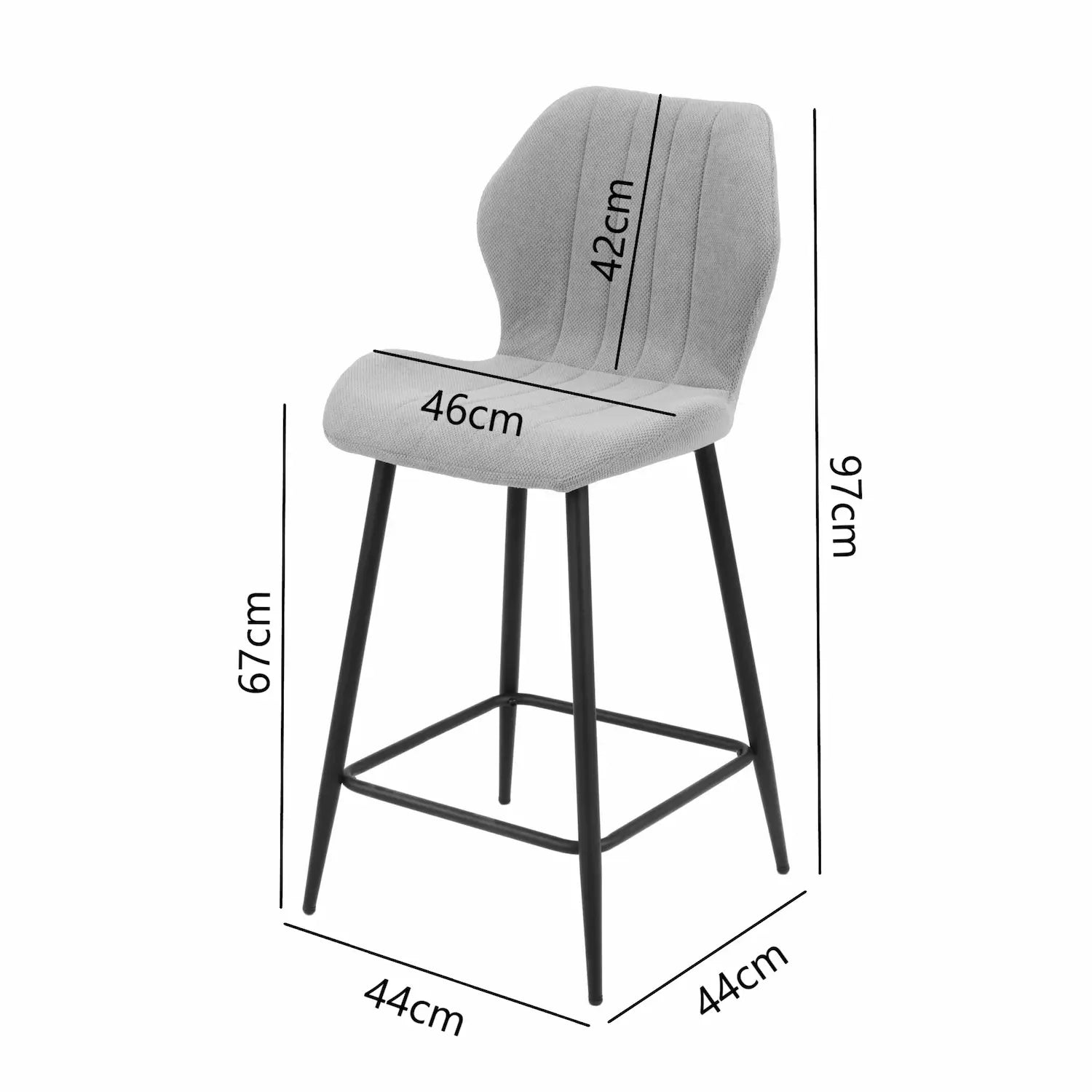 Nordic Bar Chair Brown – SET of 2 - Click Furniture