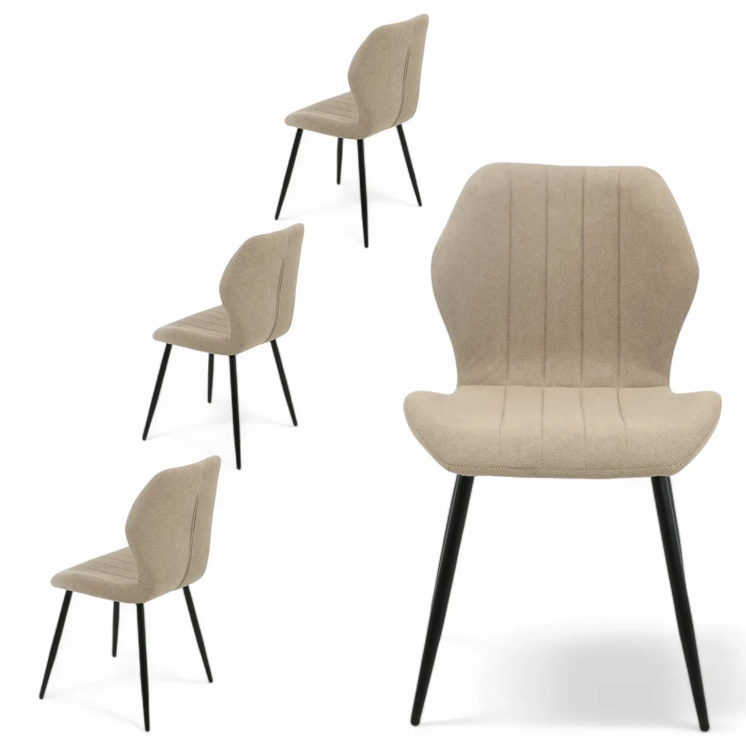 Nordic Dining Chair Brown SET of 4 - Click Furniture