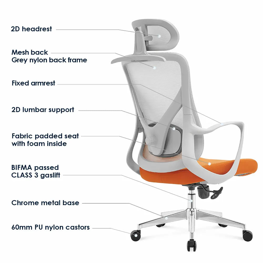 Paris High Back Office Chair - Click Furniture