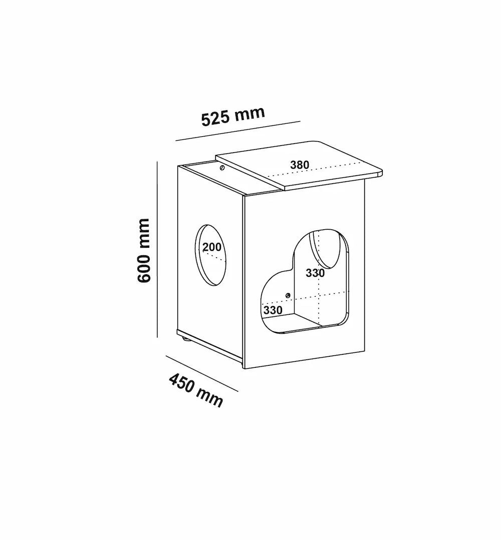 Pet Side Table White - Click Furniture