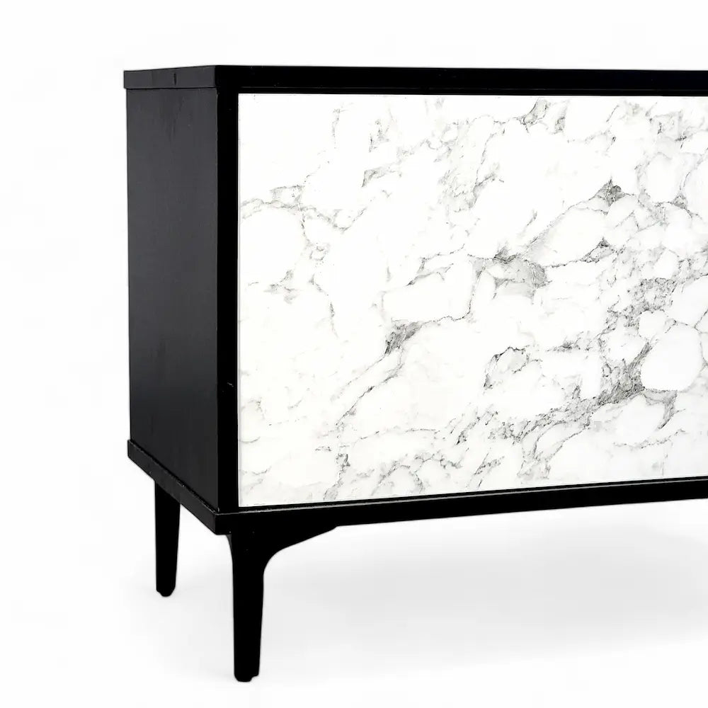 Petra TV Stand Black-Marble 120cm - Click Furniture