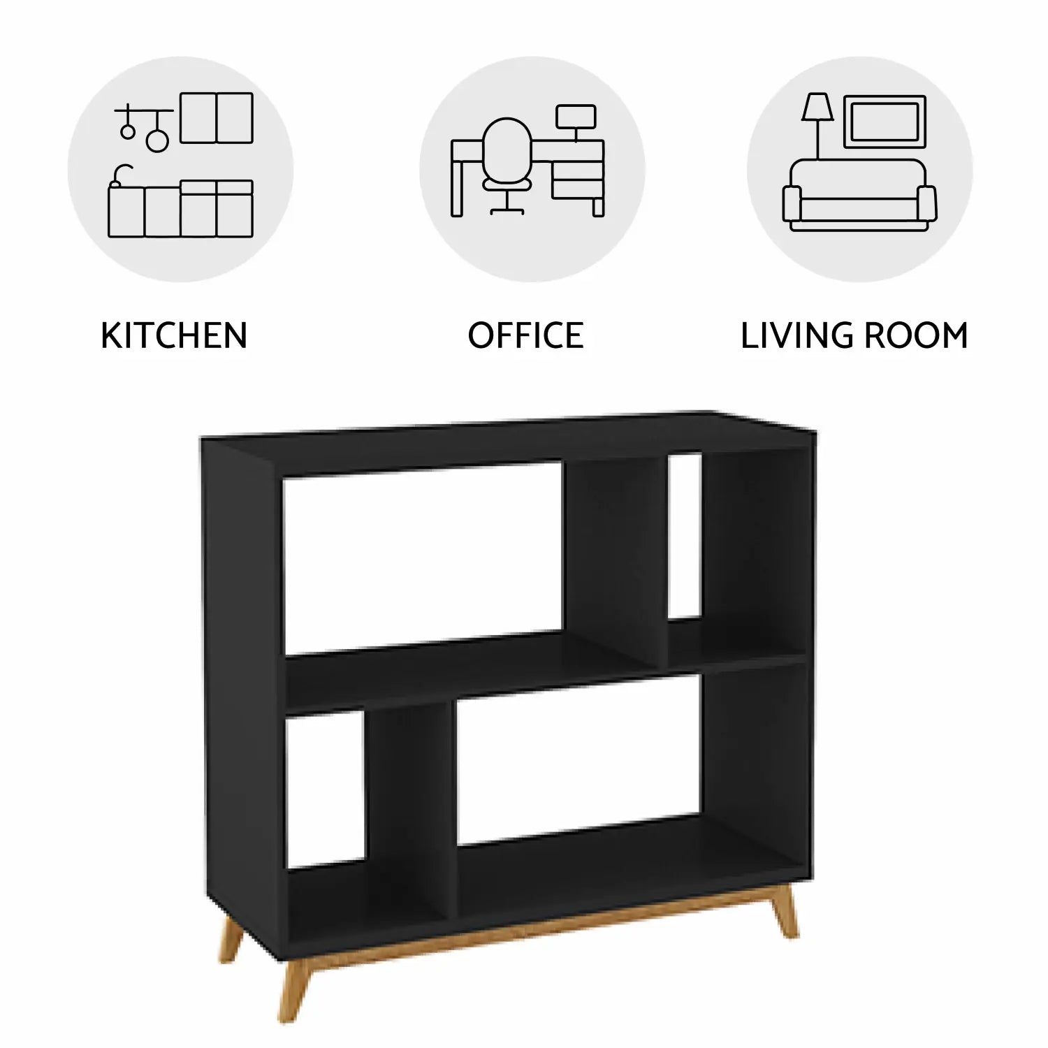 Rayna Versatile Storage Shelf Black