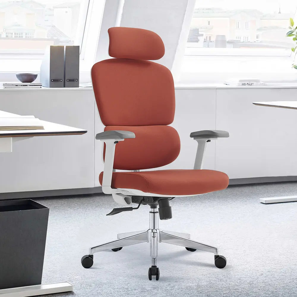 Robbin High Back Ergonomic Office Chair - Orange - Click Furniture