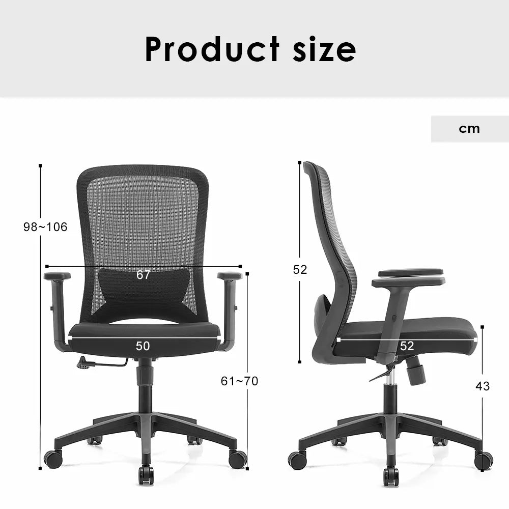 Sammy Mid Back Office Chair - Click Furniture