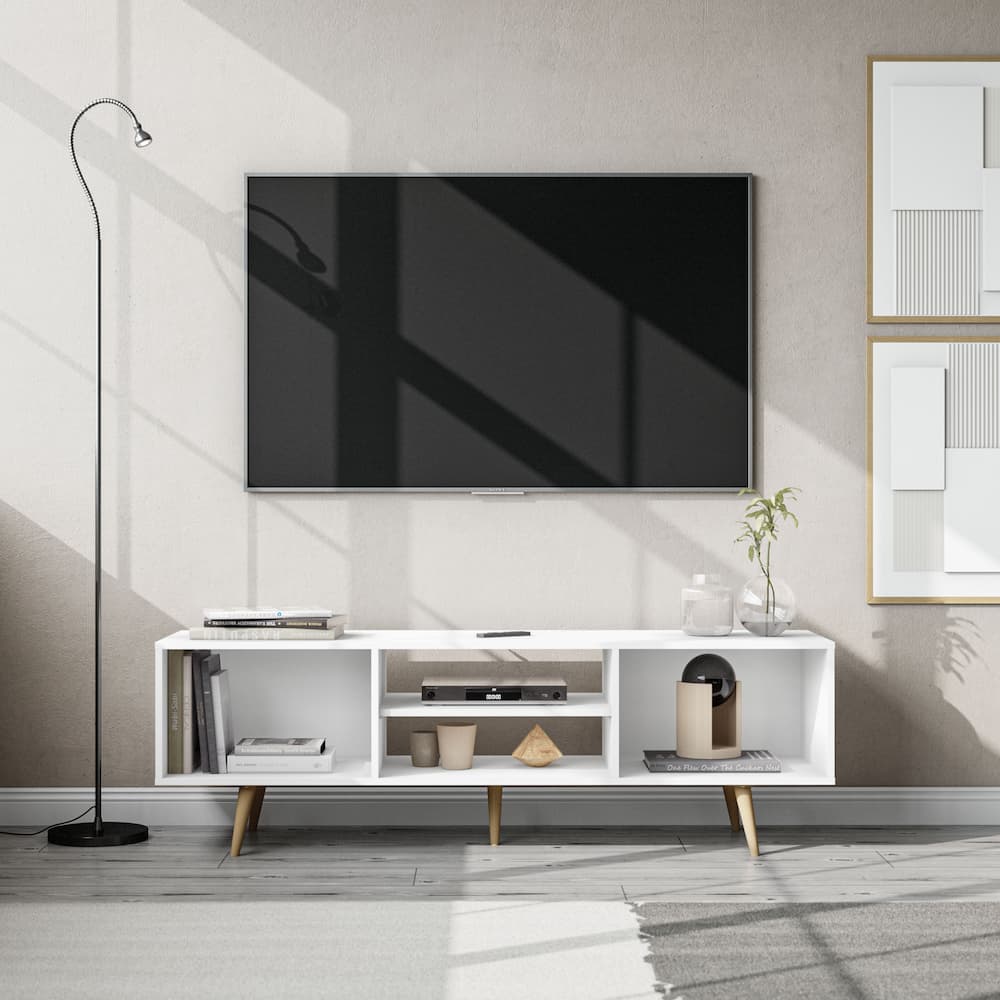 Sammy TV Stand White - Click Furniture