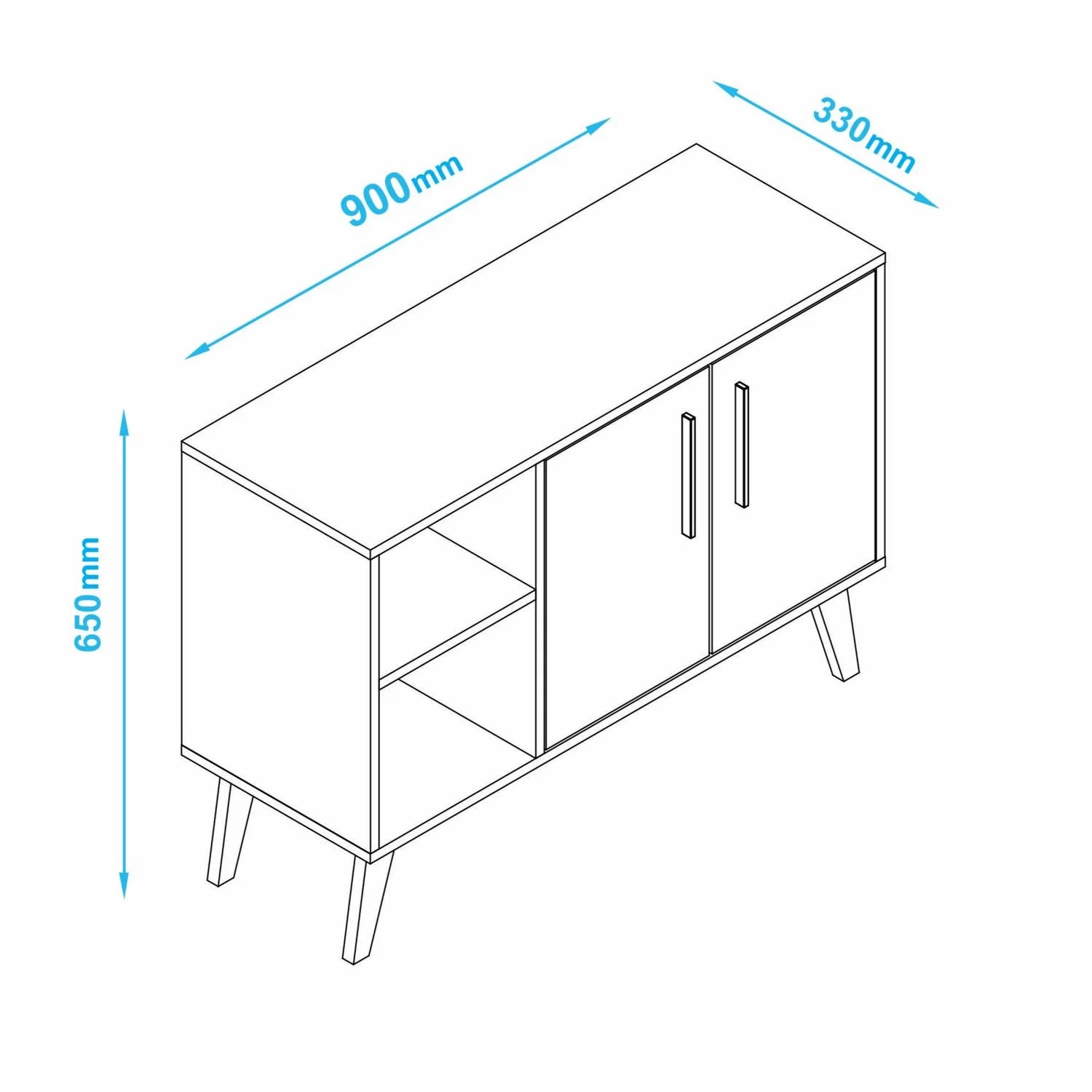 Scandi Storage Cabinet White