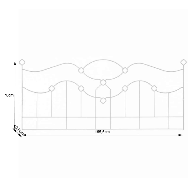 Taj Mahal Queen Headboard White
