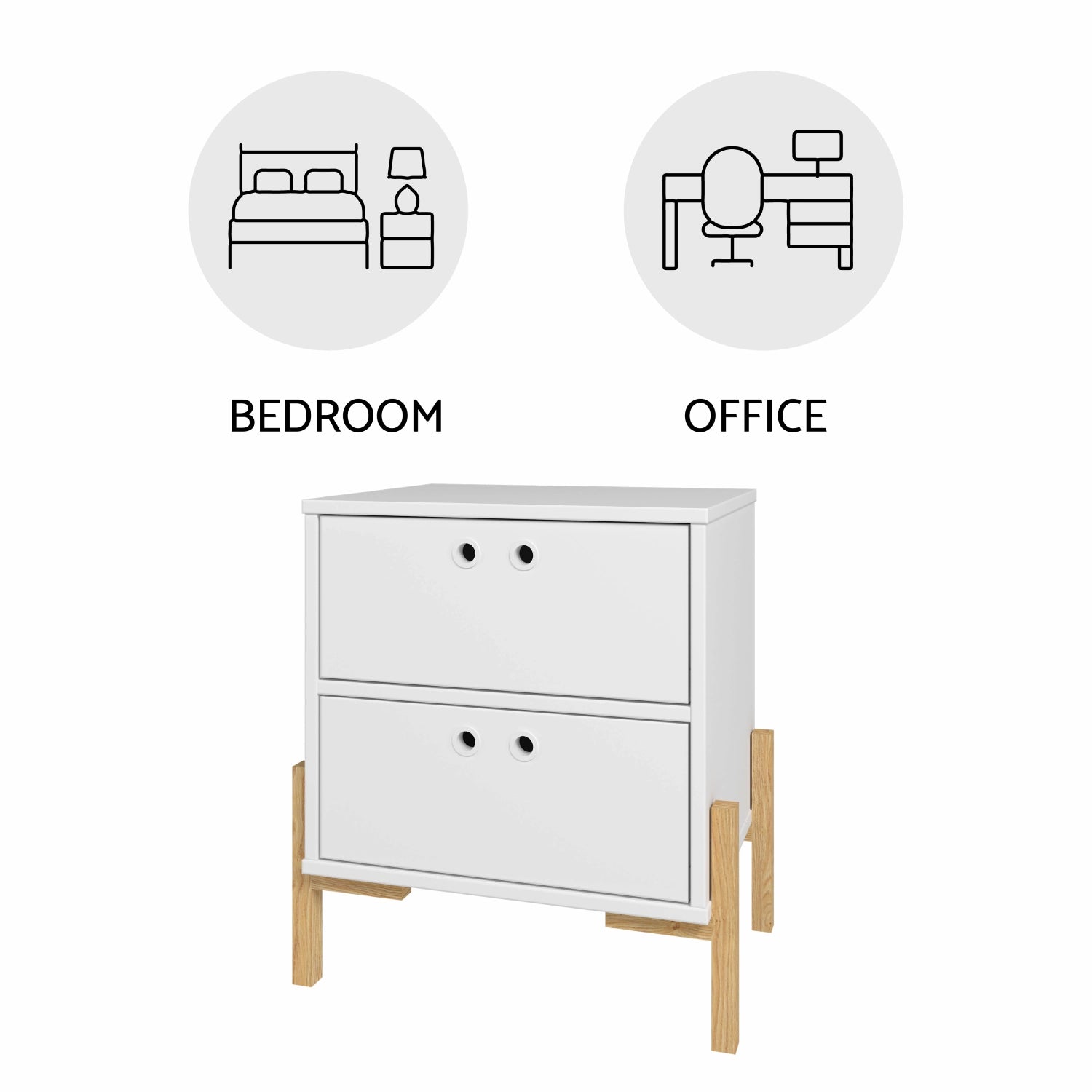 Thisted White Nightstand