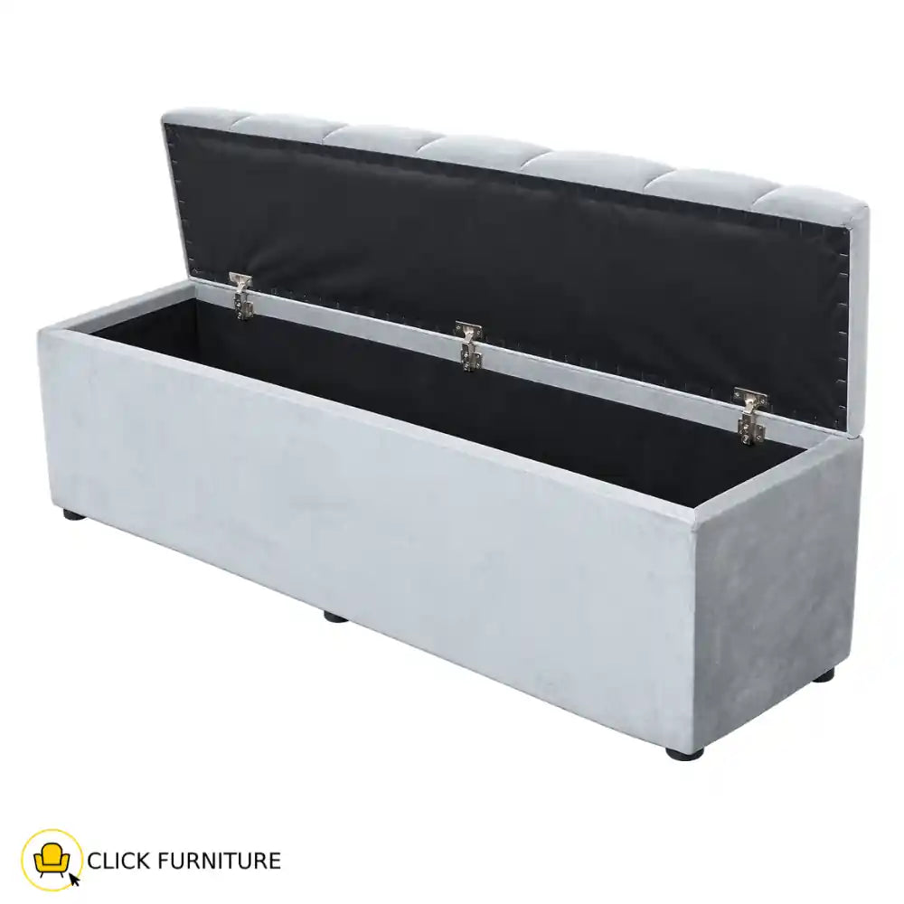 Beth Storage Ottoman Grey